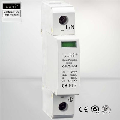 Uc 275V टाइप 1 + 2 सर्ज प्रोटेक्टर, लाइटनिंग कंपोनेंट कंट्रोलर 1P पोल